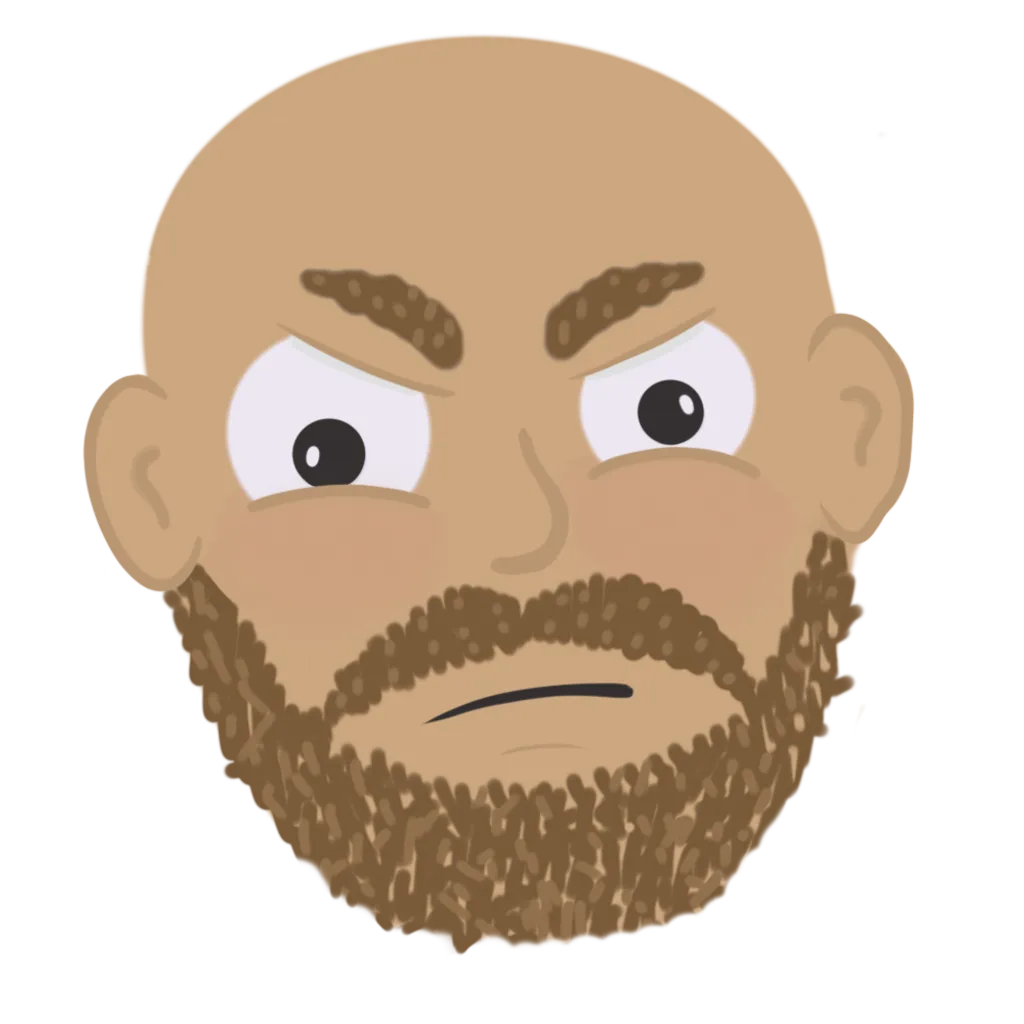 Character emote with an angry expression